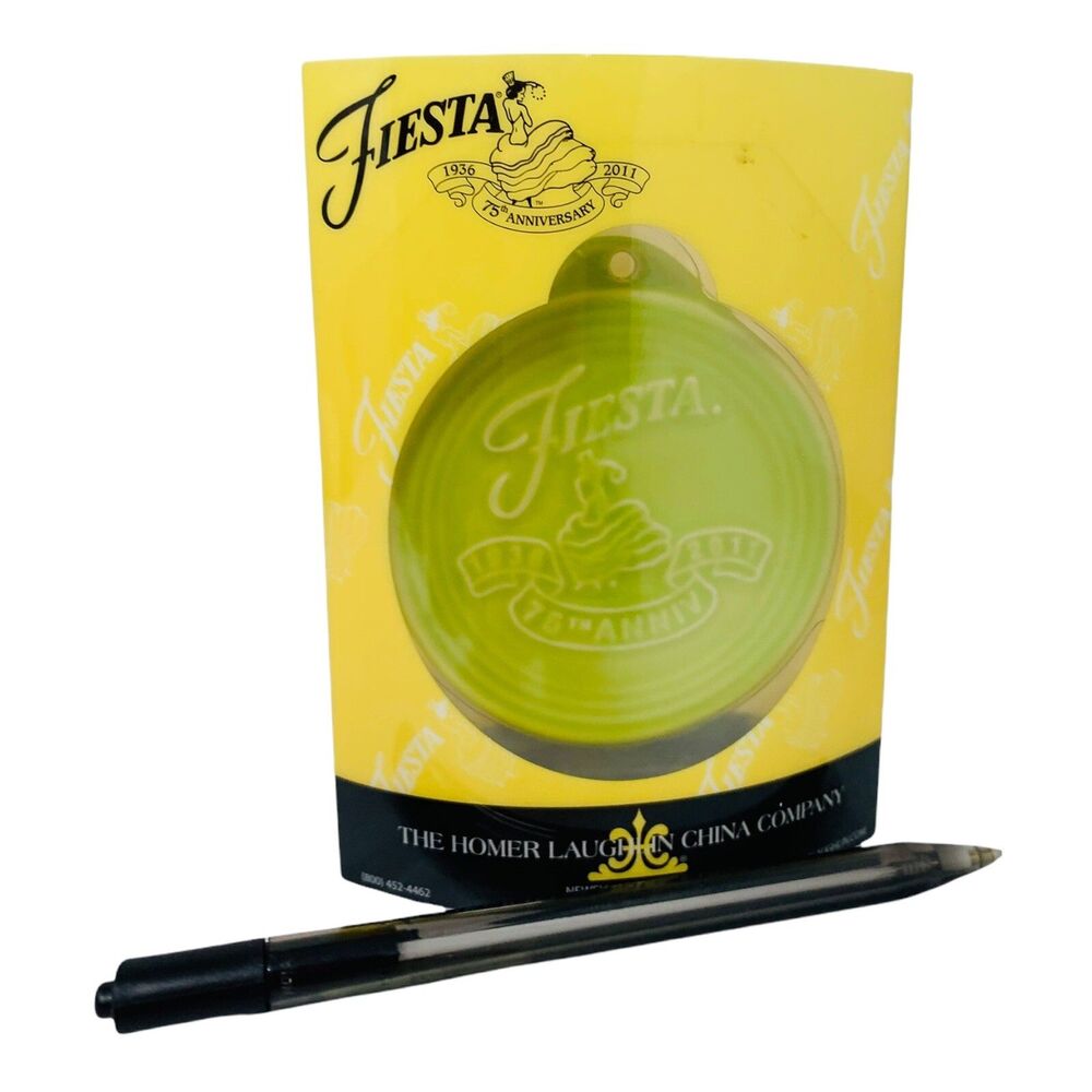 Fiesta 75th Anniversary  NIB Limited Edition Christmas Ornament Lemongrass 2011